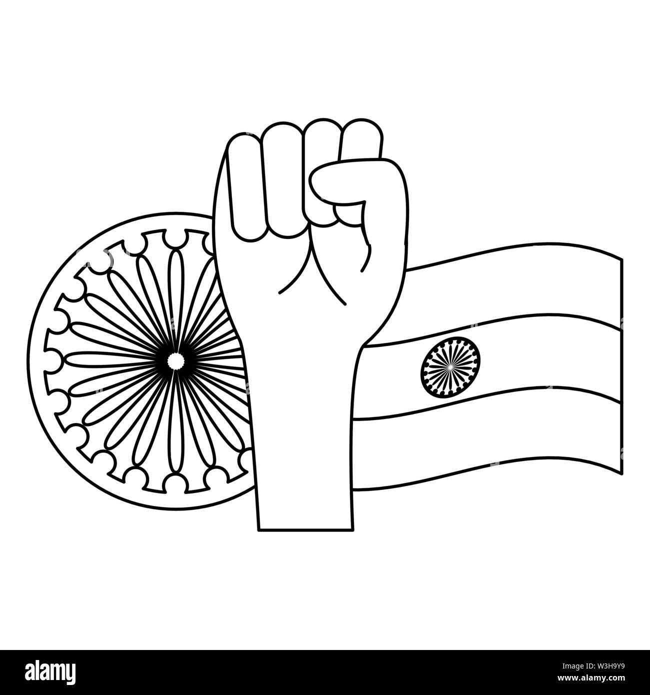 indian flag with map and ashoka chakra Stock Vector Image & Art Alamy