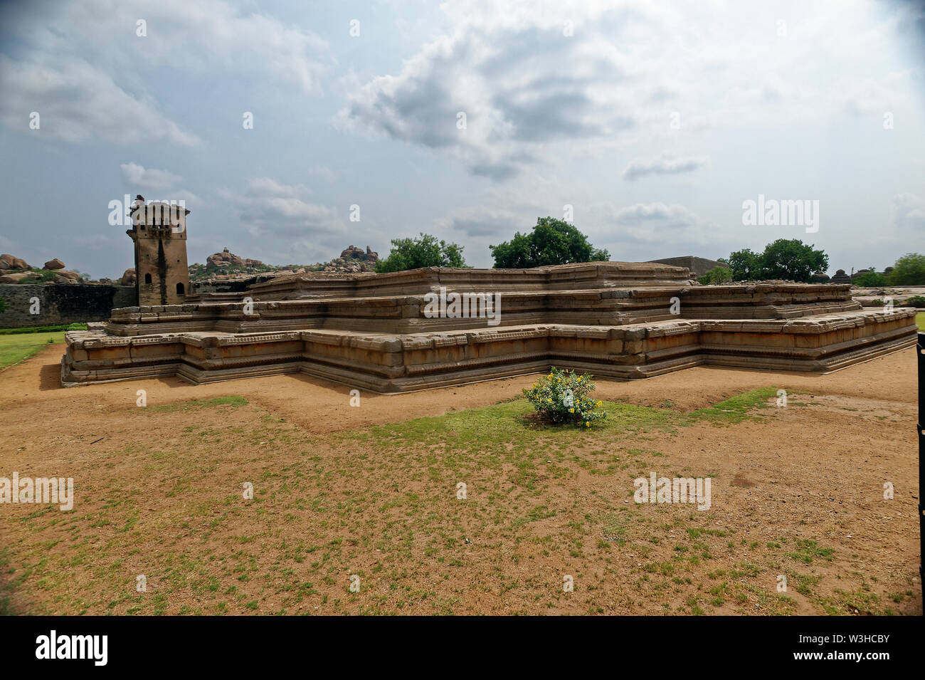 Ancient plinth of Zanana Enclosure Stock Photo