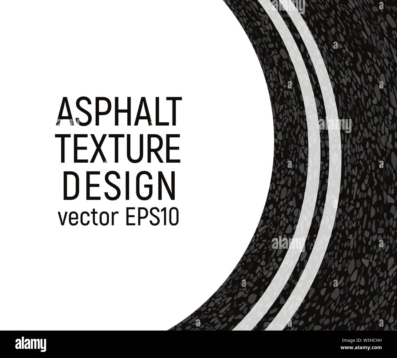 Asphalt card template. Vector illustration. Empty postcard Stock Vector