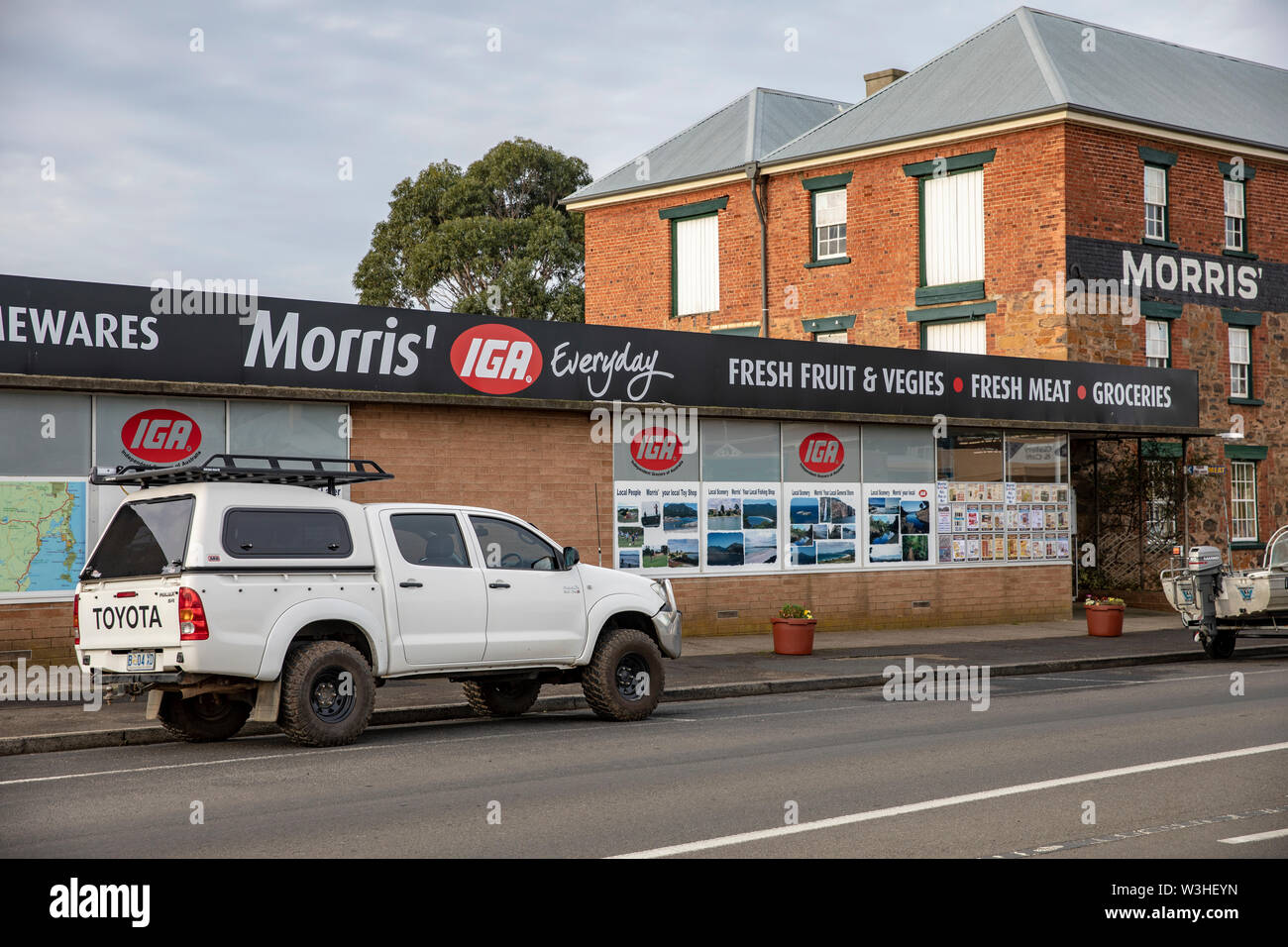IGA supermarket in the town of Swansea in Tasmania,Australia Stock