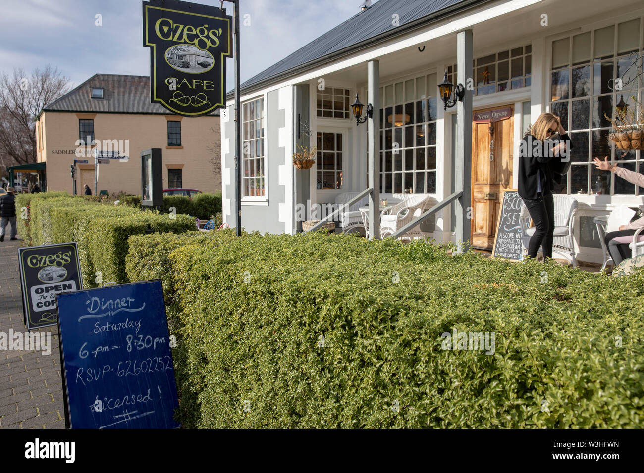 Richmond Australia. Local coffee shop and cafe in this historic town on the tasmanian convict
