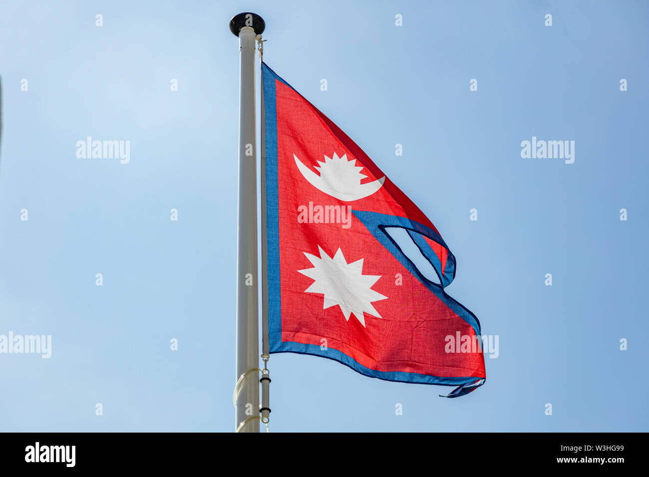 Nepal flag hires stock photography and images Alamy