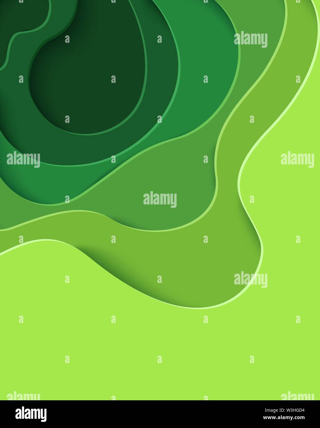 Vector eco abstract green paper cut background Stock Vector Image & Art ...