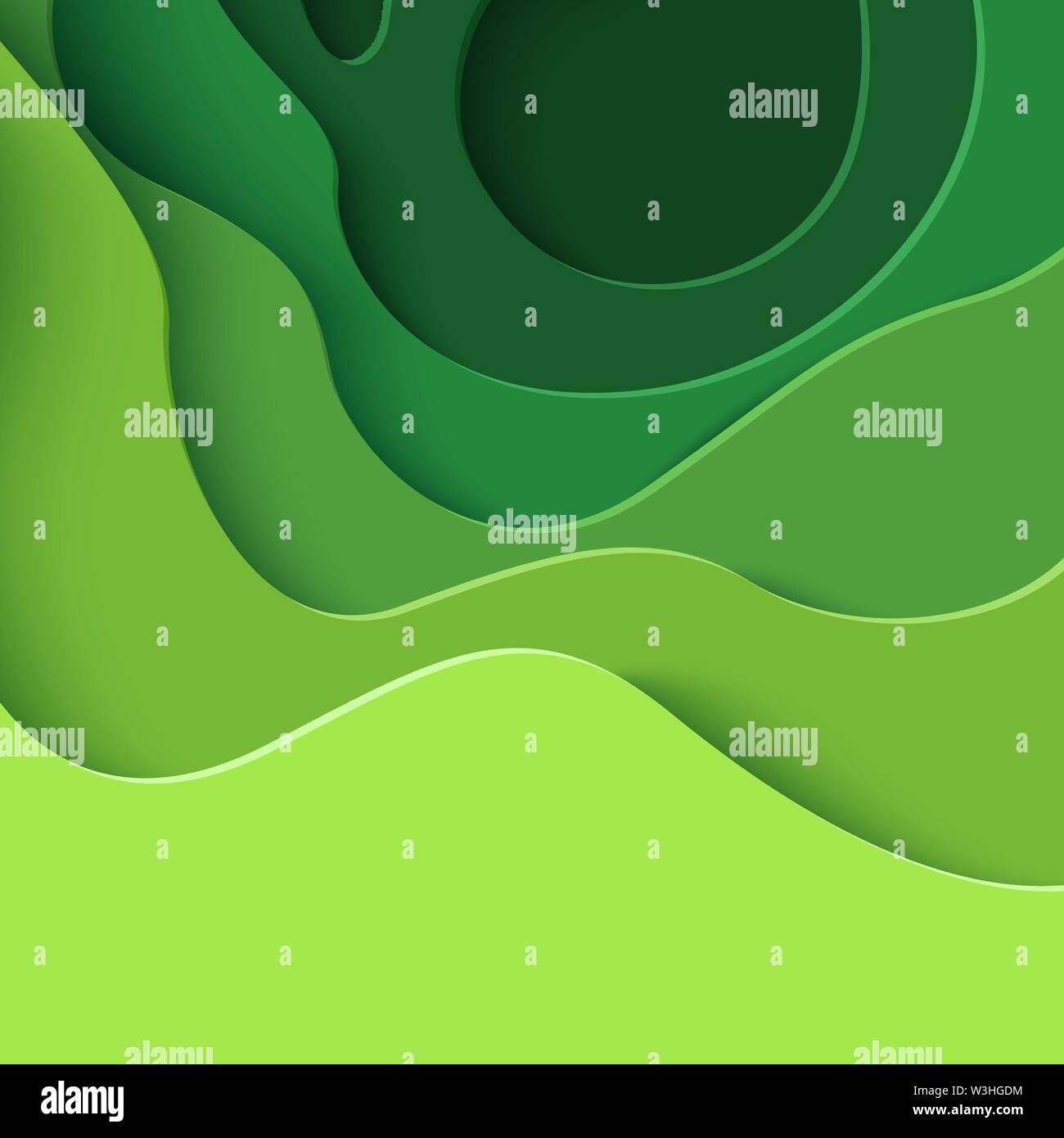Vector eco abstract green paper cut background Stock Vector Image & Art ...