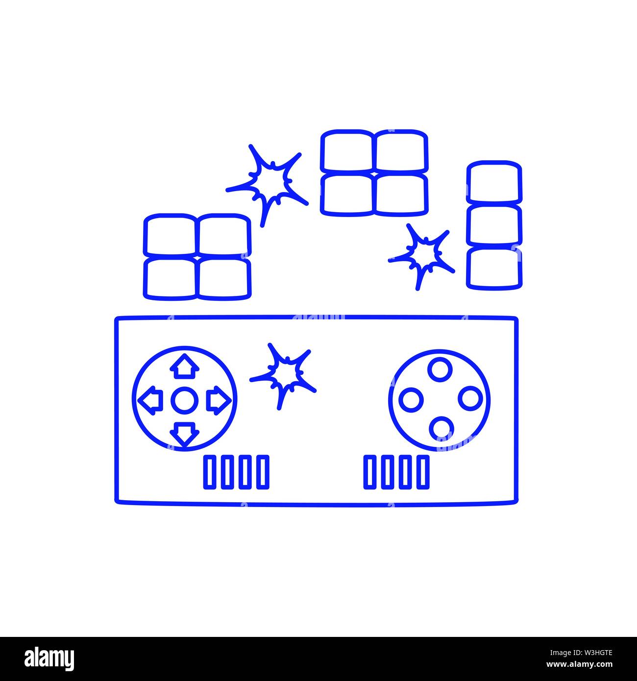 video game control retro icon vector illustration design Stock Vector ...