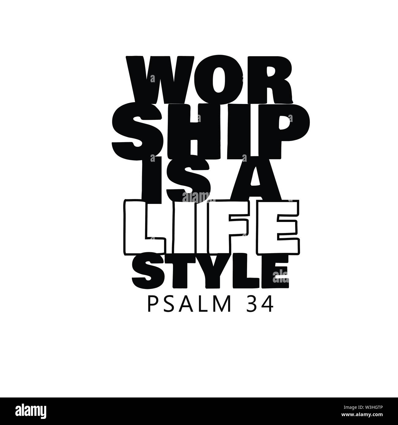 Biblical Phrase, Christian typography for banner, poster, photo overlay