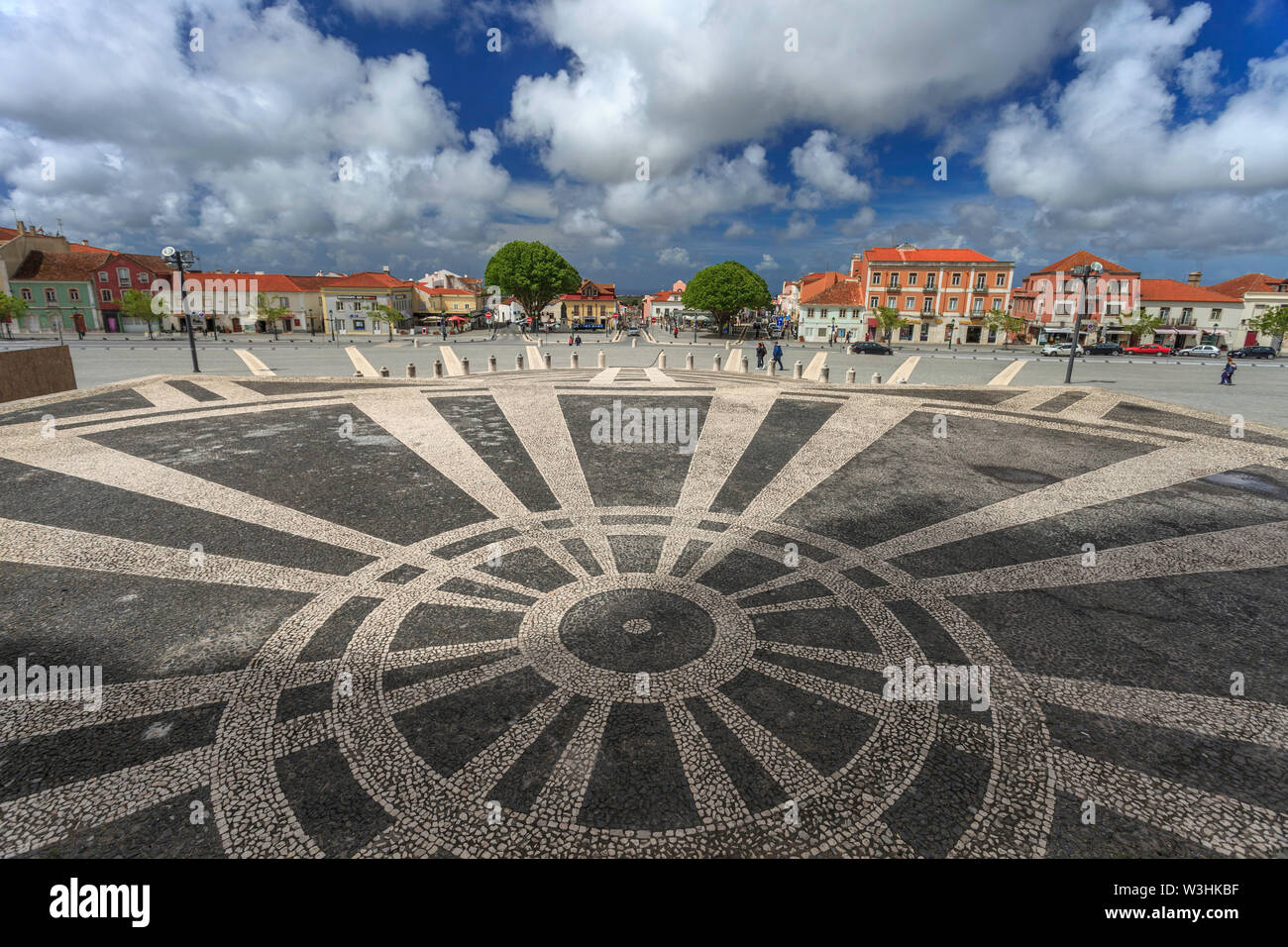 The square in front of the National Palace of Mafra Stock Photo