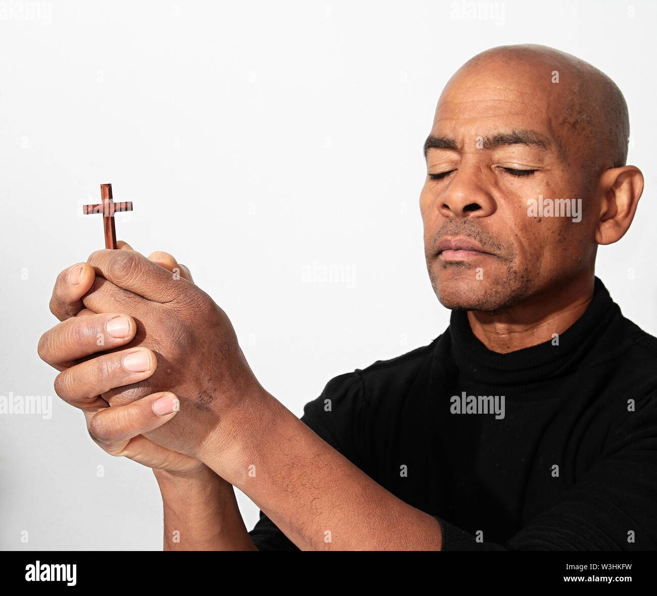 black men in prayer