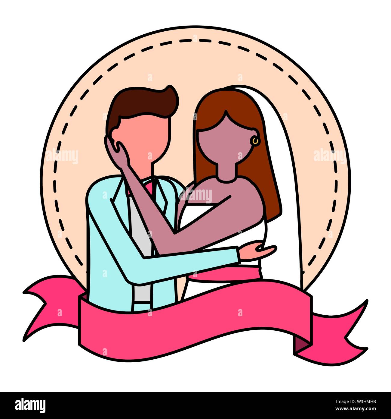 flat design wedding people groom and bride Stock Vector Image & Art - Alamy