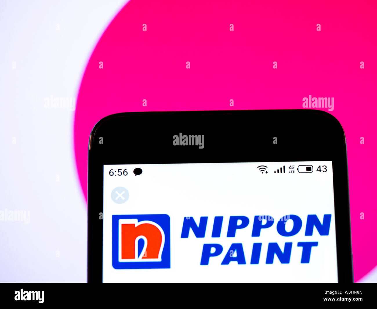 In this photo illustration the Nippon Paint Holdings Co., Ltd. logo is seen displayed on a