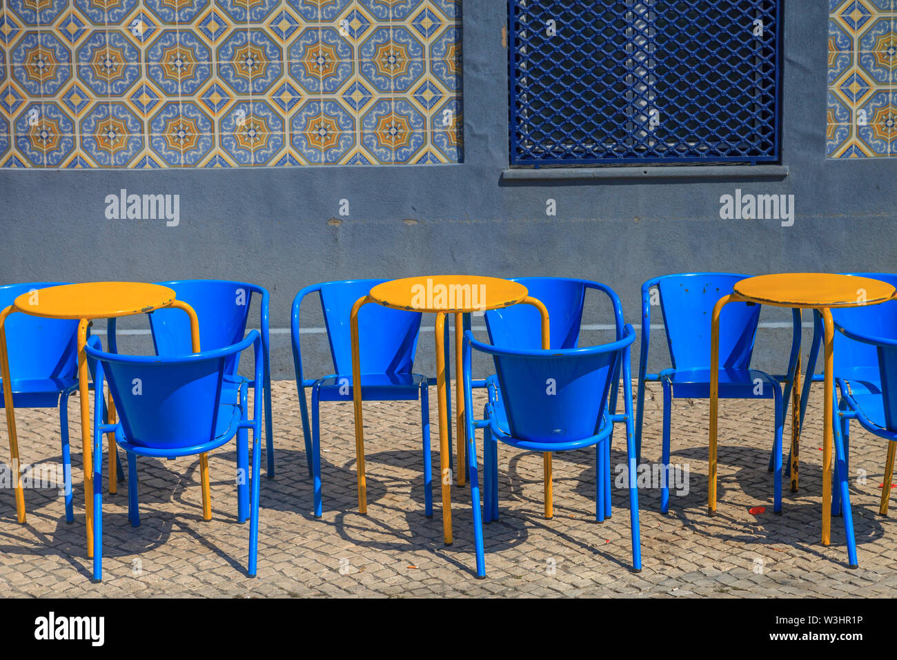 Bar's chairs  in Aveiro Stock Photo