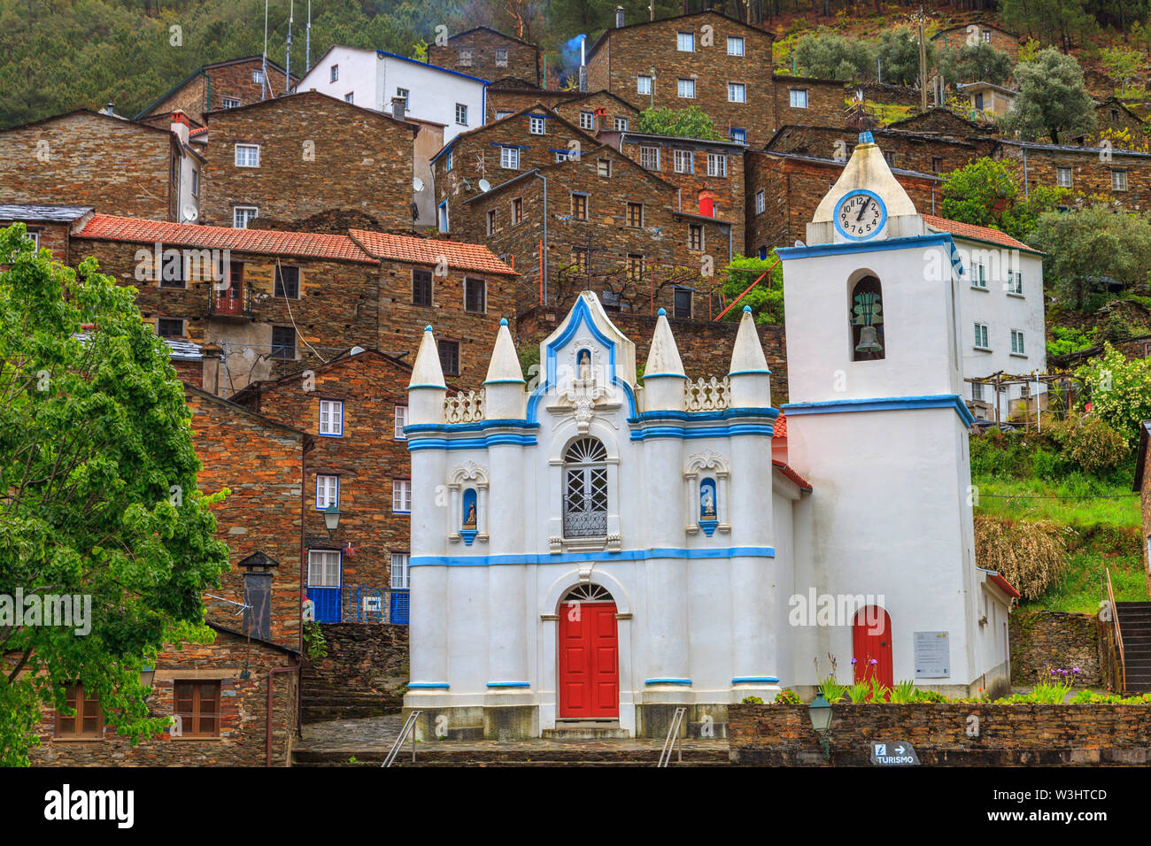 The church of Our Lady of the Conception in the village of Piódão Stock Photo
