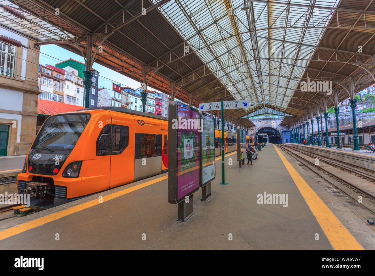 São Bento: porto railway station Stock Photo