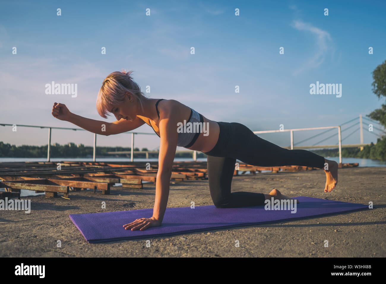 One arm push up hi-res stock photography and images - Alamy