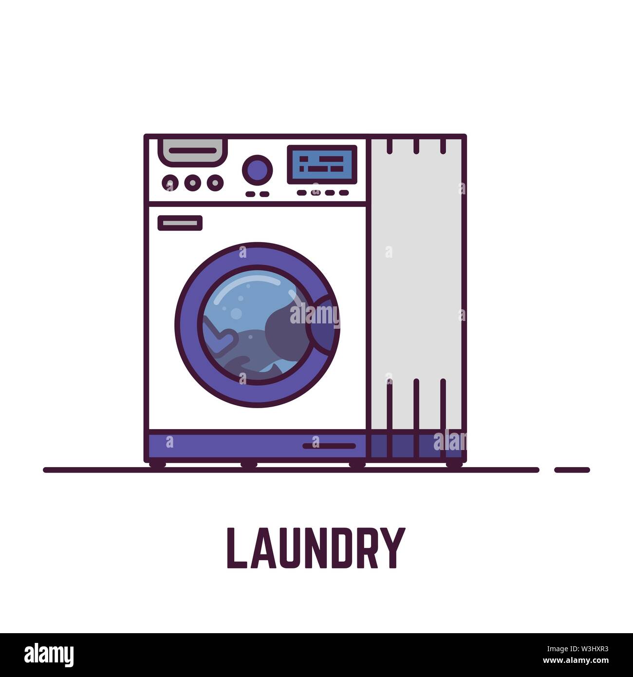 Laundry machine vector Stock Vector Image & Art Alamy