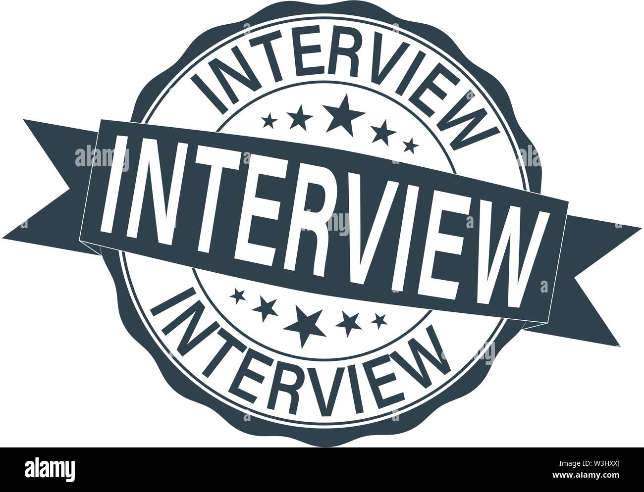 Interview black web stamp icon logo isolated Stock Vector Image & Art -  Alamy