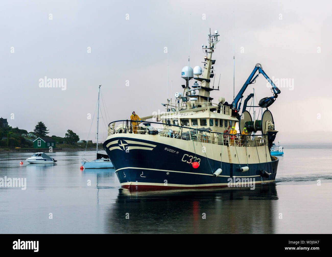 Crosshaven, Cork, Ireland. 16th July, 2019. Trawler Buddy M returns on