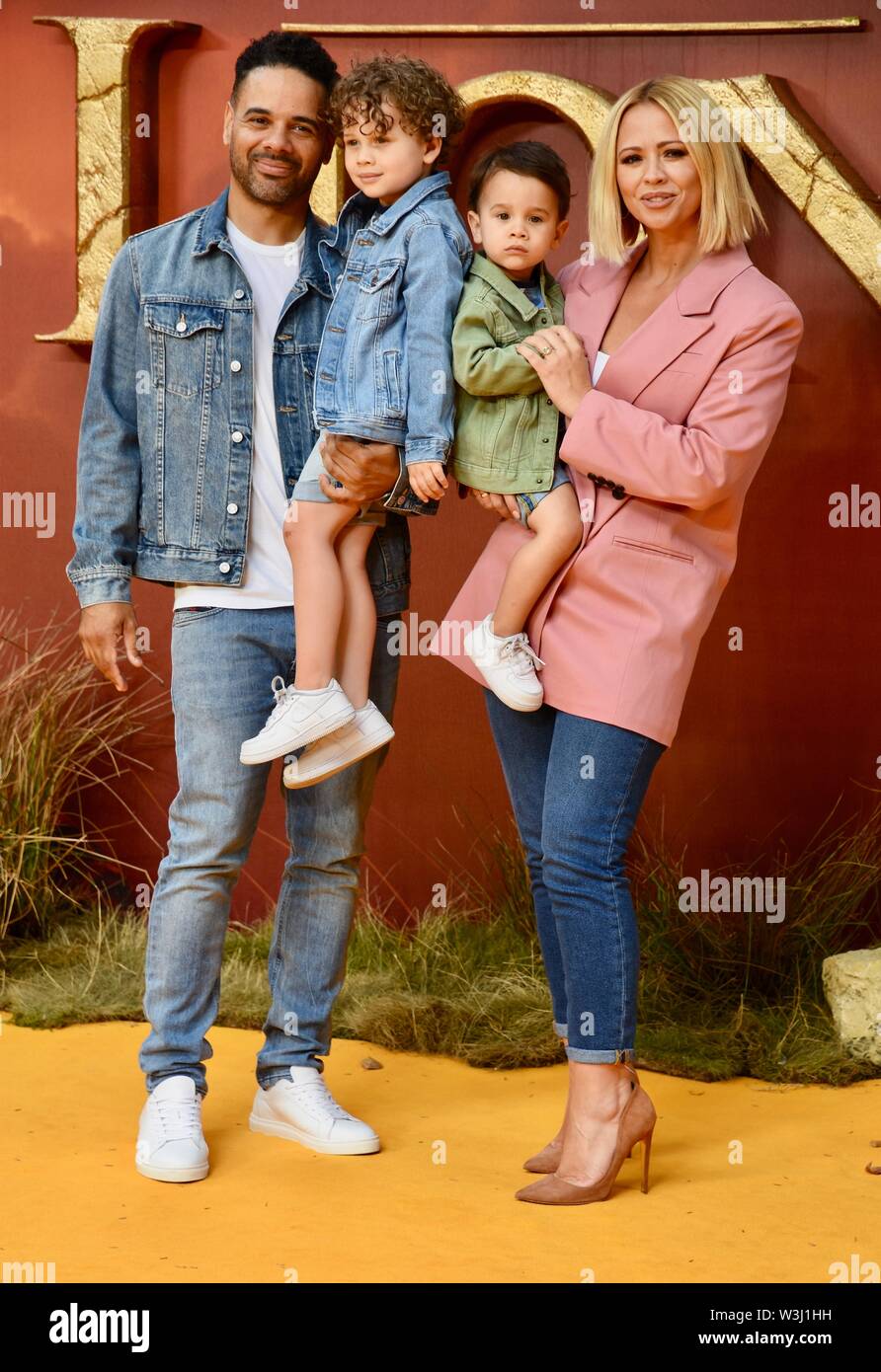 Justin Scott, Kimberley Walsh. The Lion King European Premiere, Odeon
