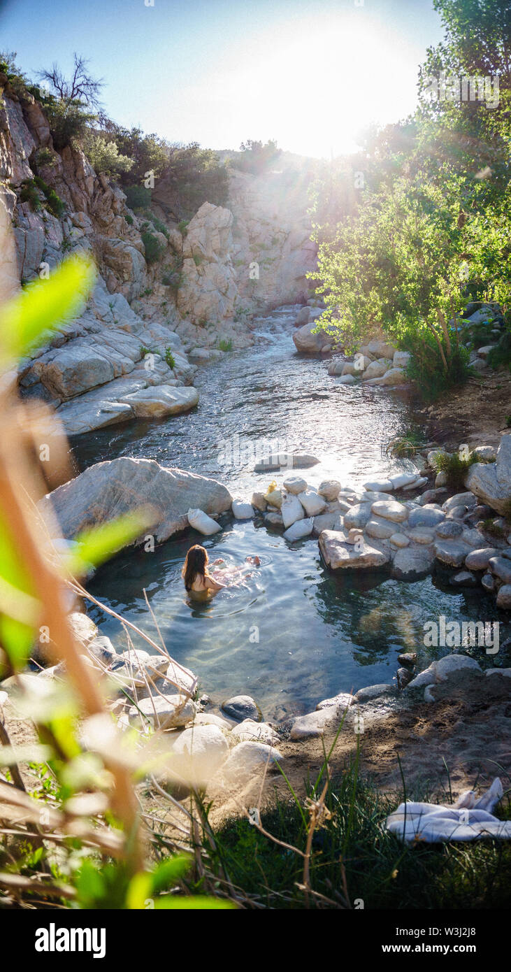 At the Deep Creek Hot Springs in California, USA Stock Photo Alamy