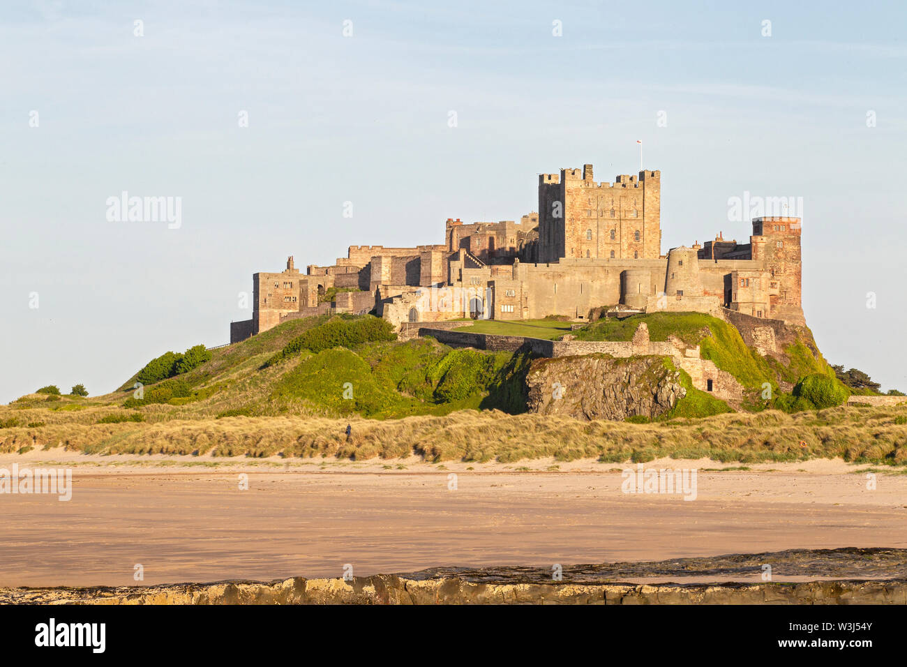 view of Bamburgh castle, Northumberland, England Stock Photo - Alamy