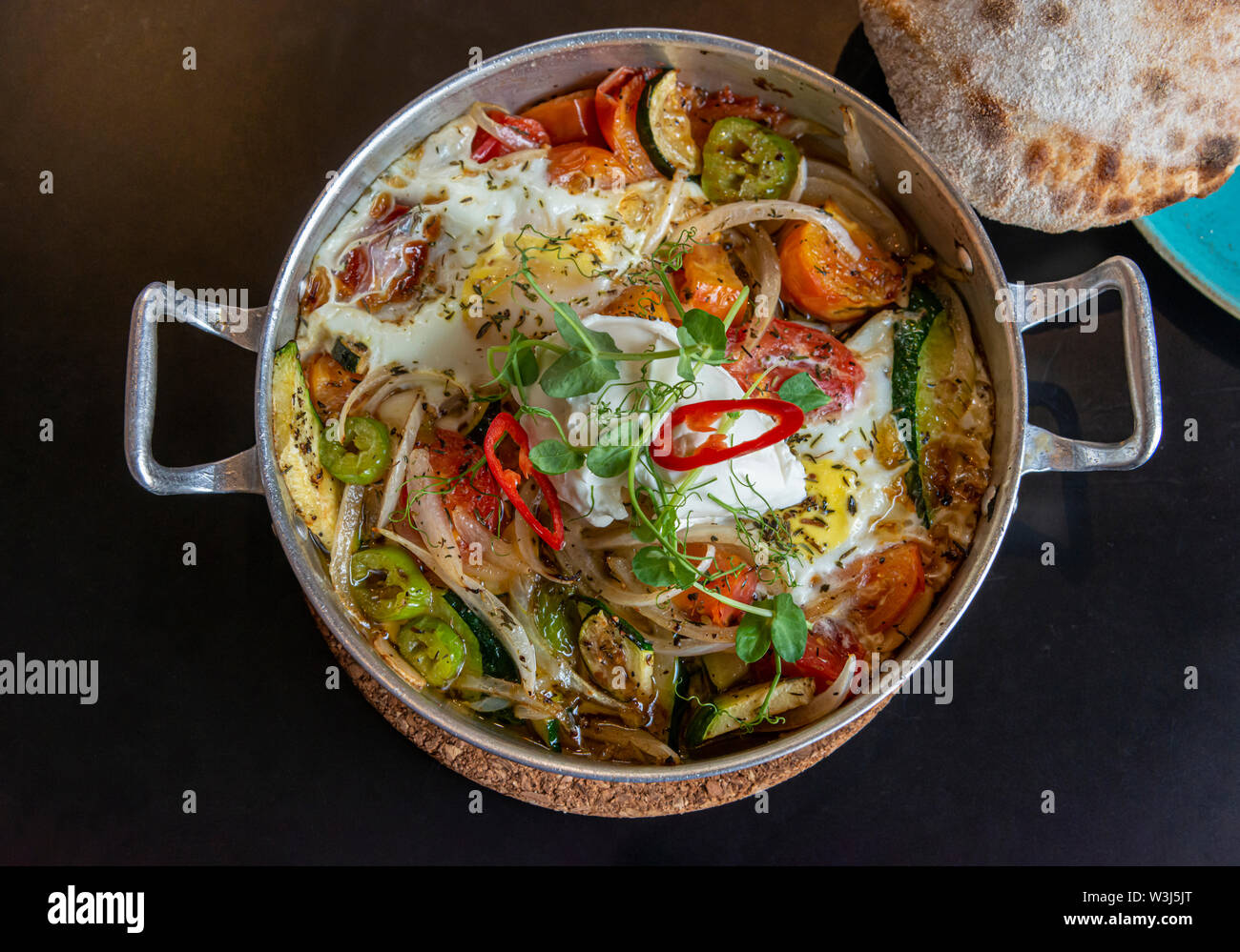 Grilled assorted vegetables and eggs Stock Photo Alamy