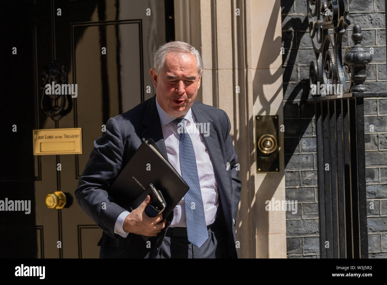 London, UK. 16th July 2019, Geoffrey Cox QC MP leaves a Cabinet meeting at 10 Downing Street, London Credit Ian Davidson/Alamy Live News Stock Photo