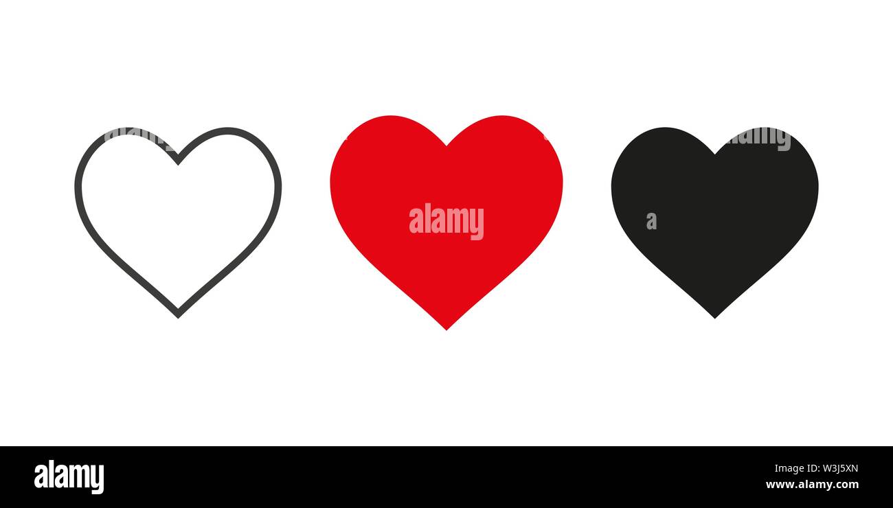 Heart icon love symbol. Vector illustration, flat Stock Vector Image ...