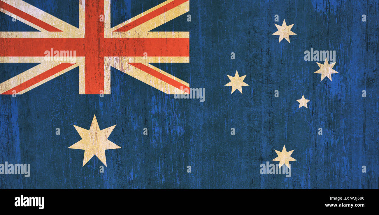 Australia flag background in vintage style Stock Photo - Alamy