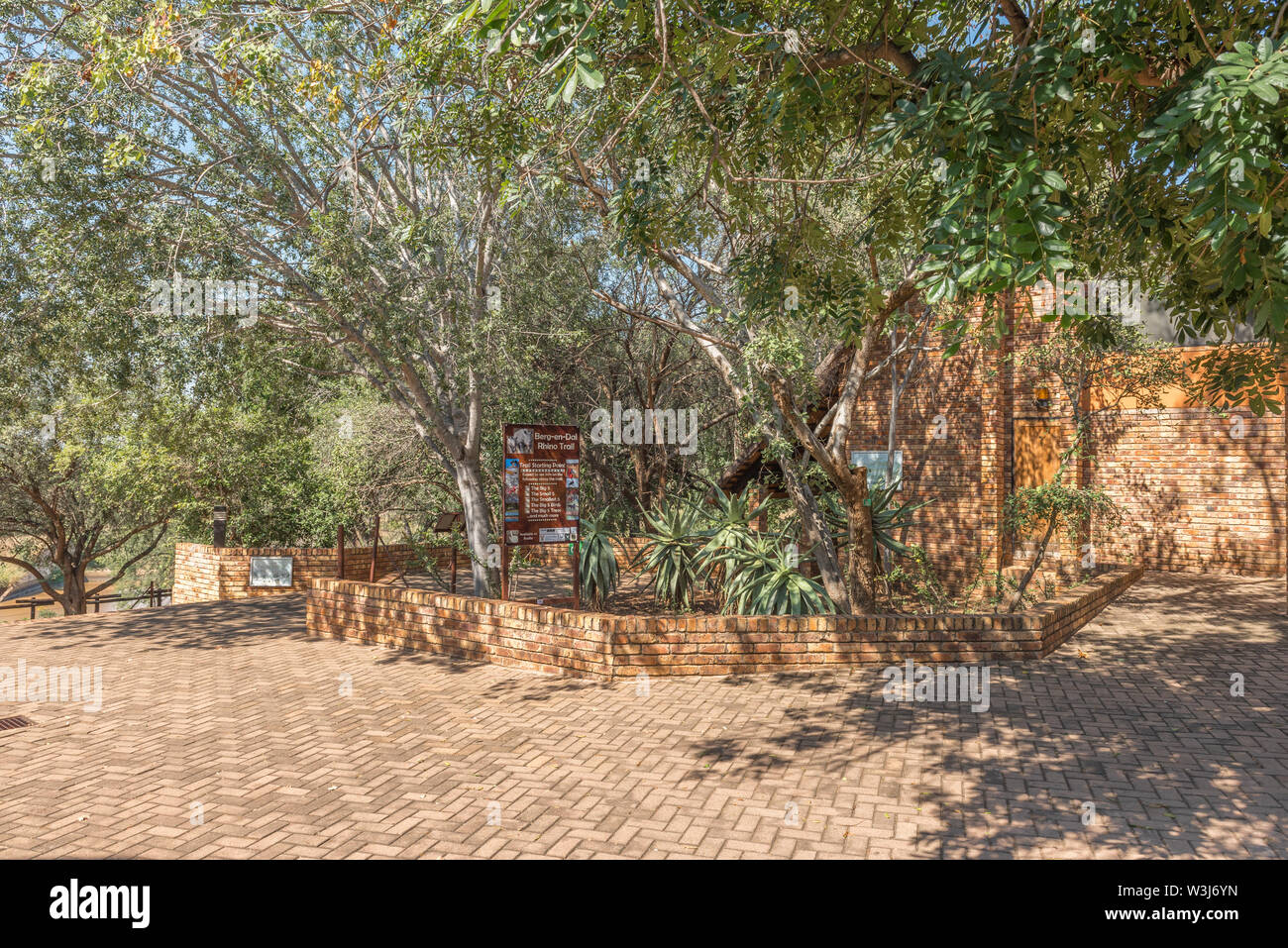 KRUGER NATIONAL PARK, SOUTH AFRICA MAY 3, 2019 Starting point of the Rhino Trail in the Berg