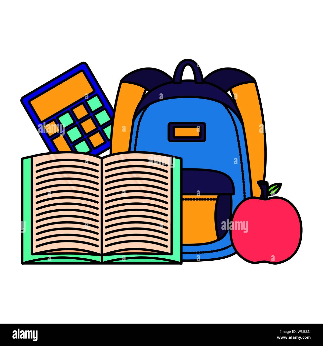 back to school bag and set supplies Stock Vector Image & Art - Alamy