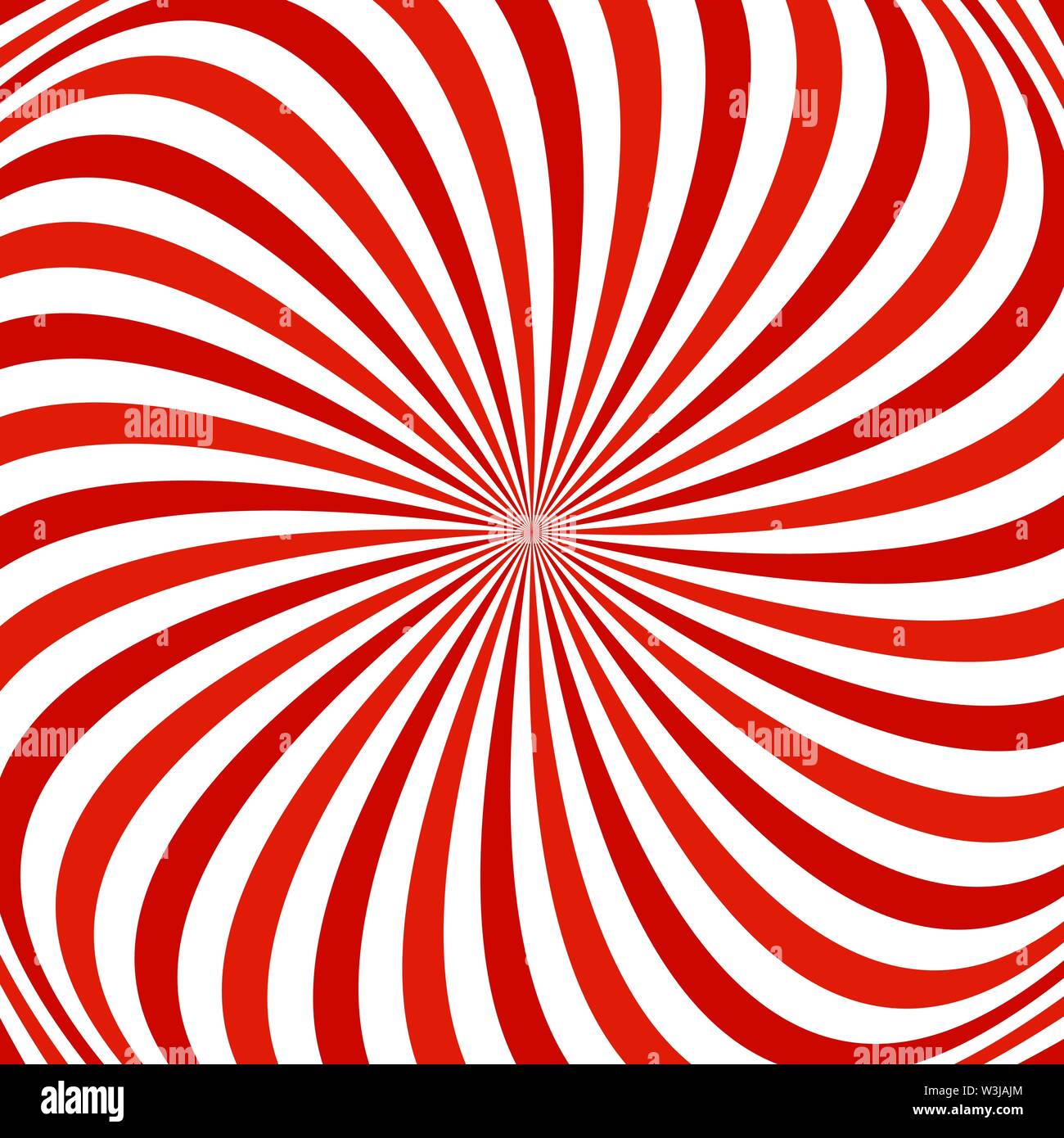 Red and white spiral abstract background - vector graphic design Stock Vector