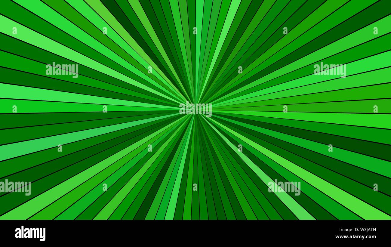 Green abstract hypnotic explosive concept background - vector star burst graphic design Stock Vector