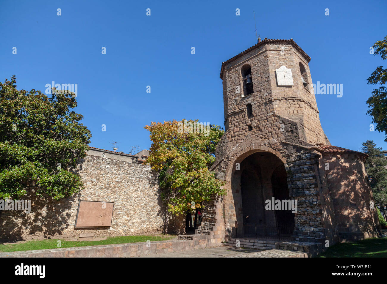 Sant Joan de les Abadesses, Catalonia, Spain. Romanesque church of Sant Pol. Stock Photo