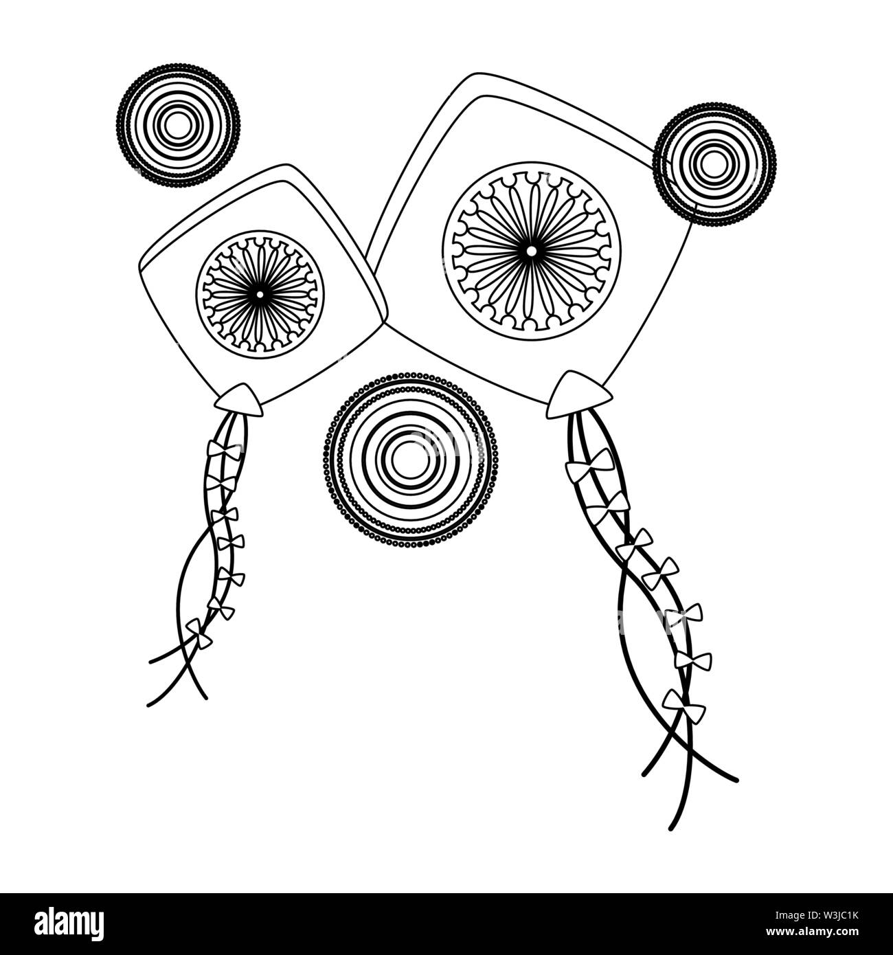 kite flying toys with ashoka chakra Stock Vector Image & Art Alamy