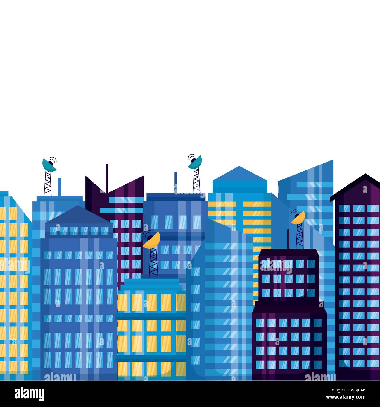 smart city urban town technology Stock Vector Image & Art - Alamy