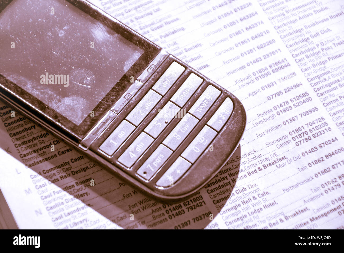 Yellow pages telephone business directory hires stock photography and