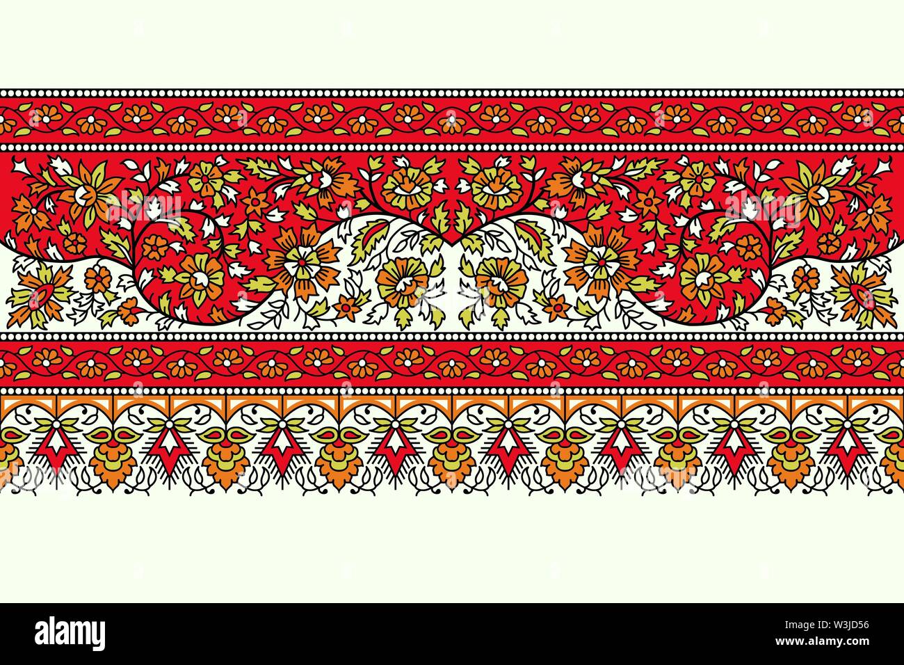 Red Damask Border Clip Art