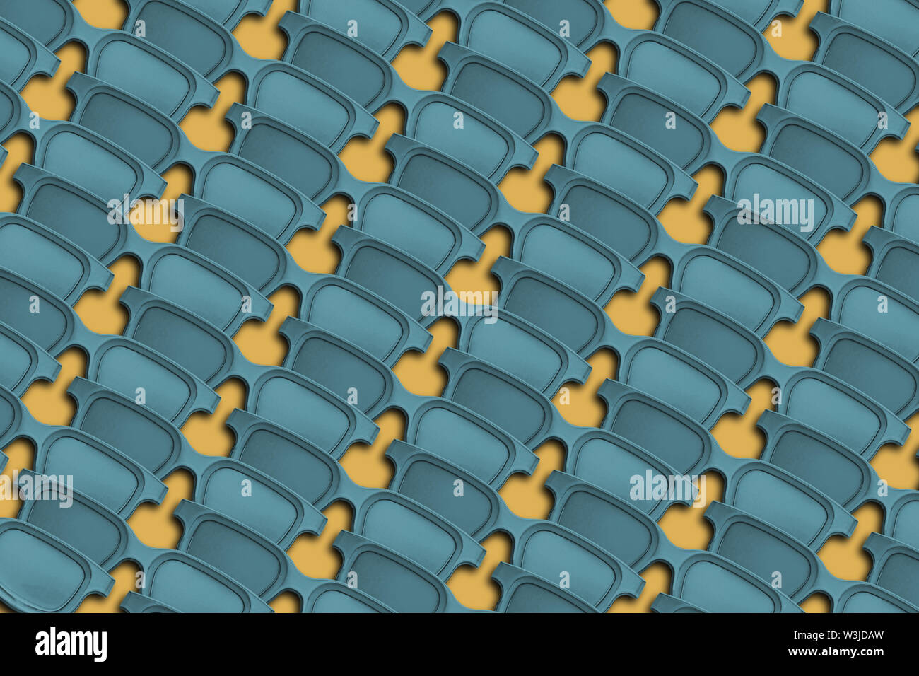 Creative pattern Glasses background. Summer concept. Stock Photo