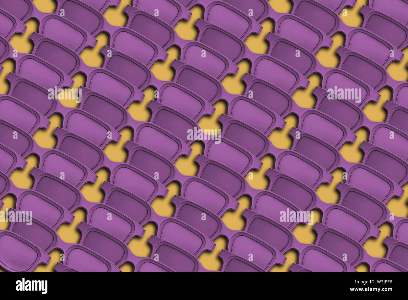 Creative pattern purple Glasses background. Summer concept. Stock Photo
