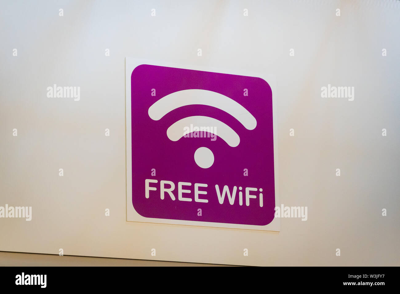 WiFi Internet service sign/icon for passenger or traveler in airport ...