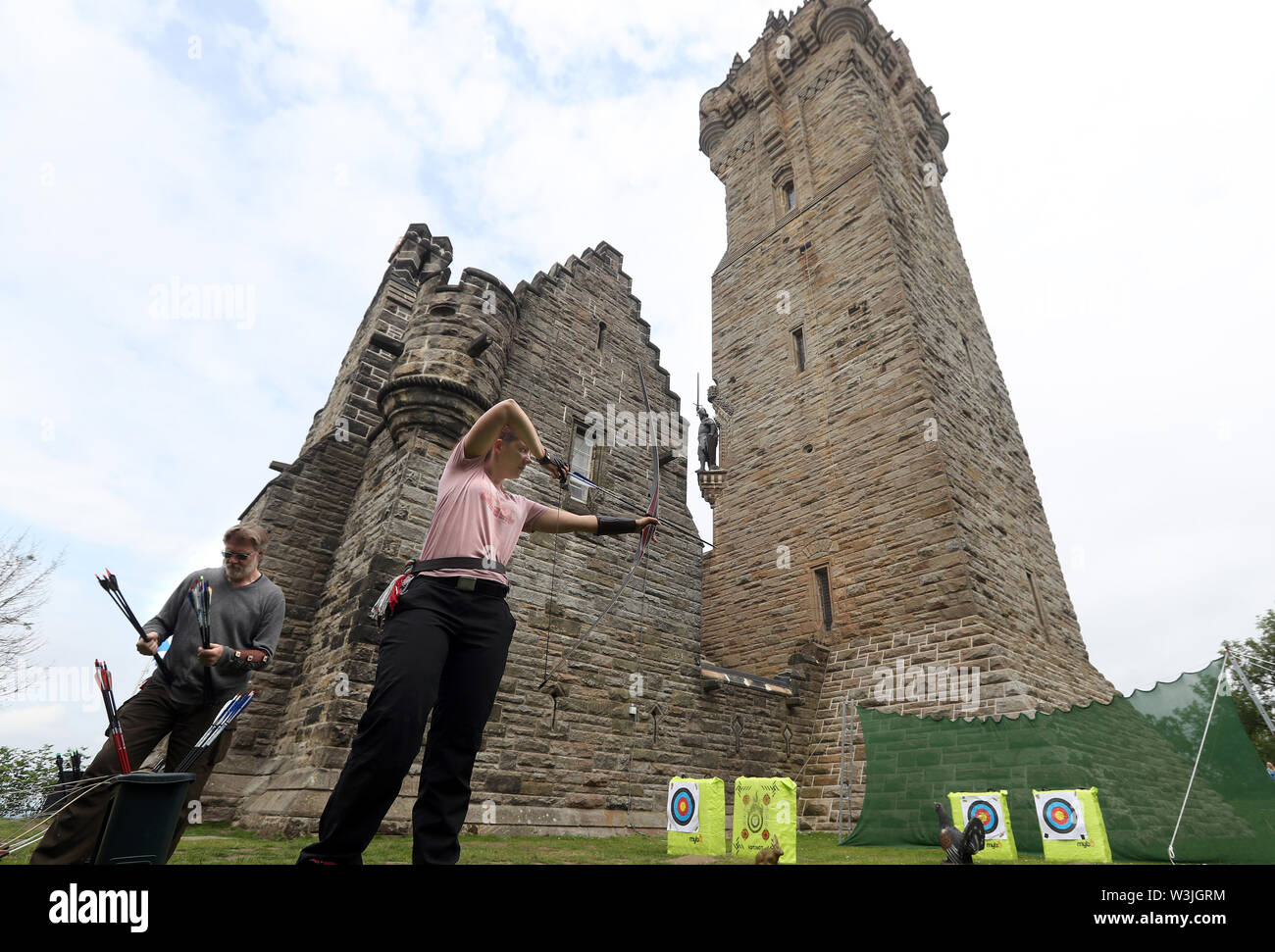 Laura Jamiesion from Braveheart Archery during an archery demonstration