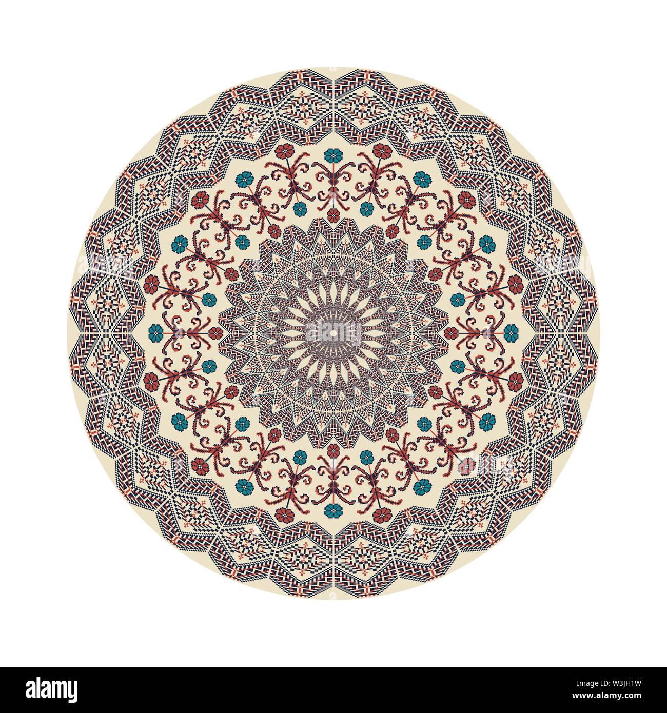 Circular pattern in traditional palestinian style Stock Vector Images ...