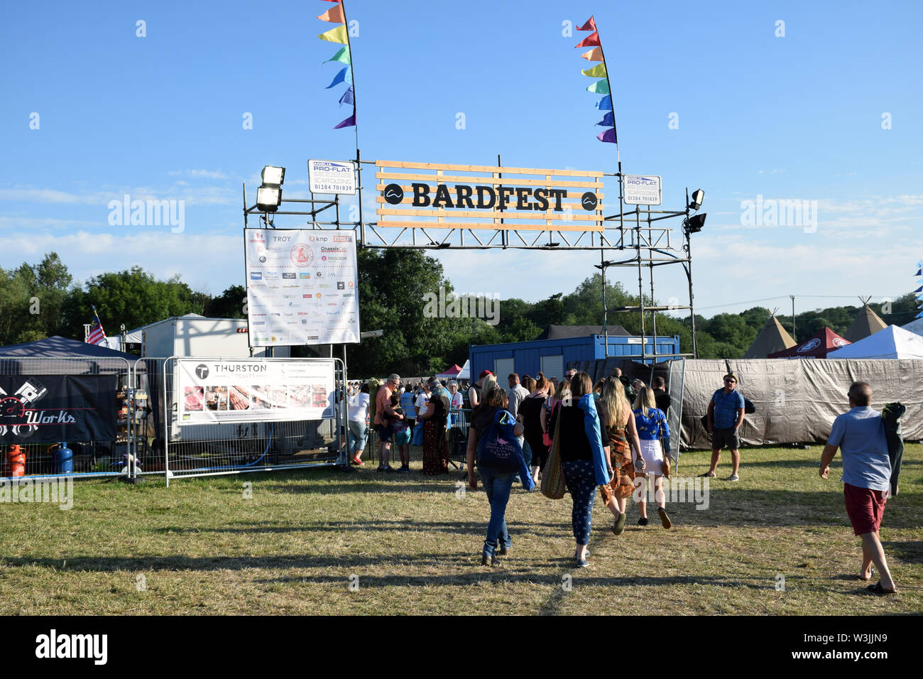 Bardfest, a small music festival in Bardwell, Suffolk, UK July 2019 Stock Photo