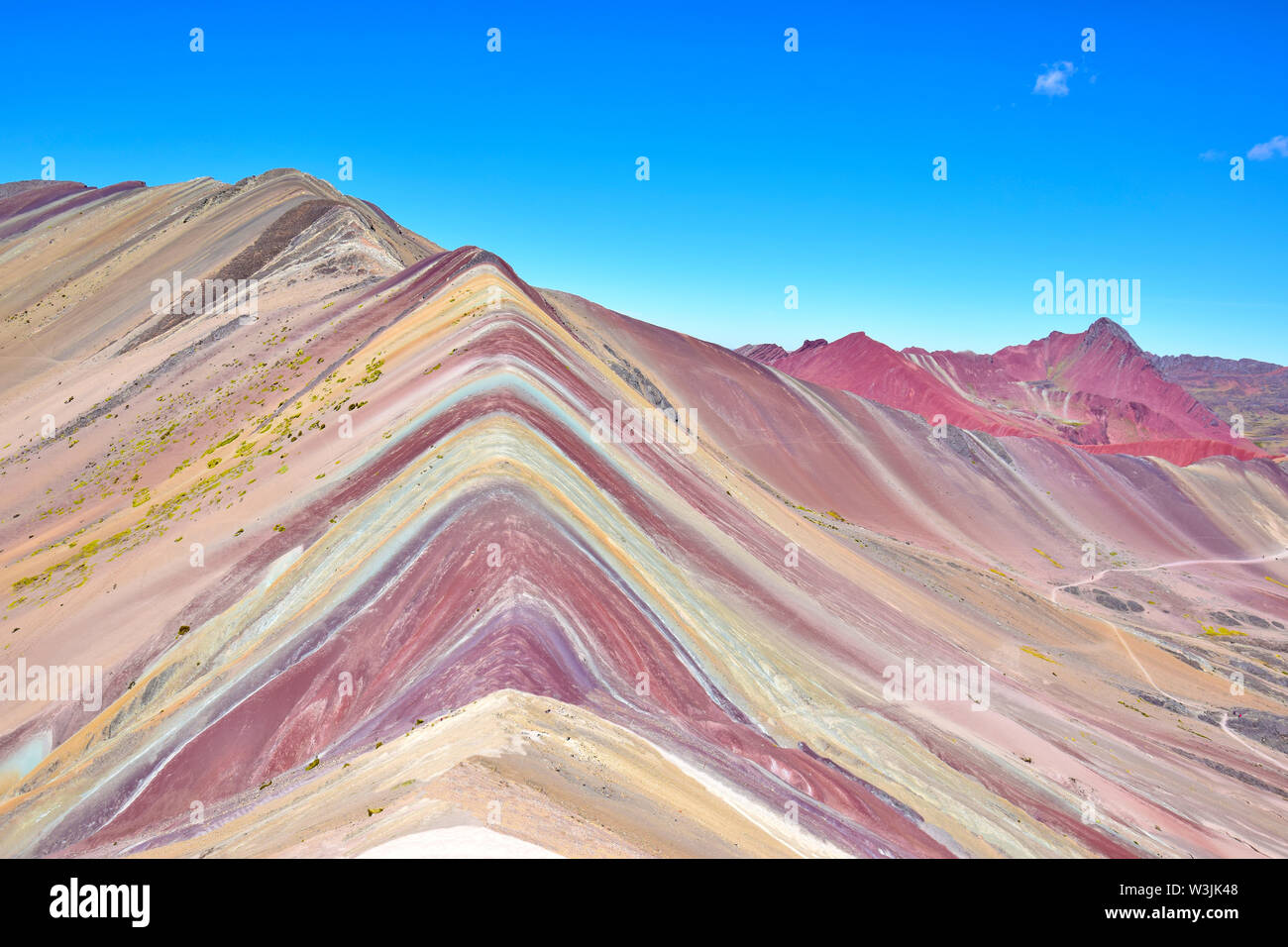 Rainbow mountain in the Cusco region, Peru Stock Photo