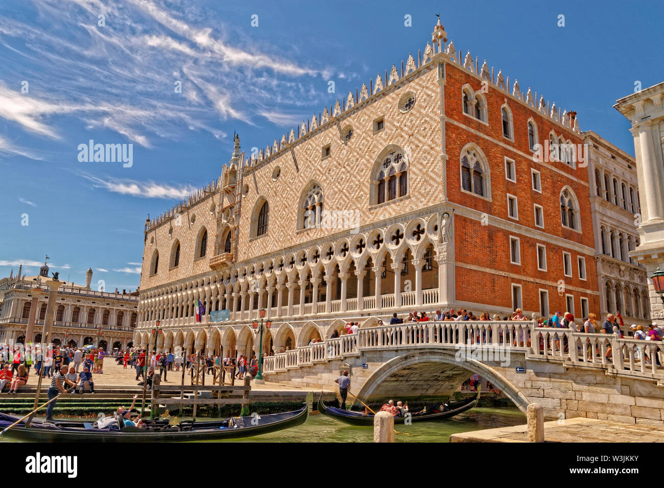 Doge's Palace, St Marks Square, Venice, Italy. Stock Photo