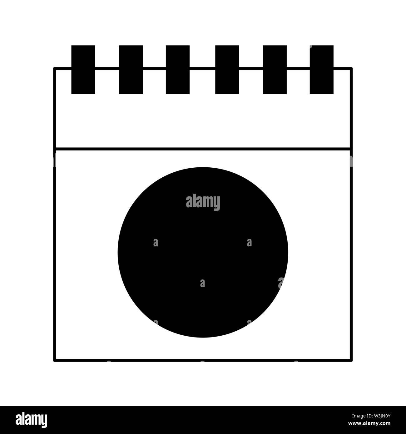 calendar day event date cartoon in black and white Stock Vector Image