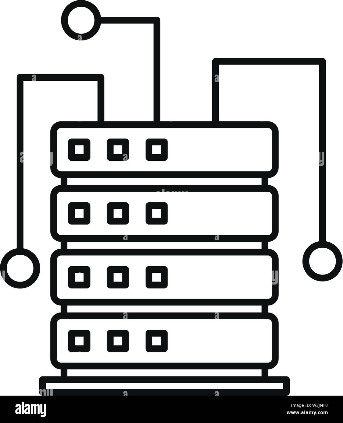 Rack Server Icon Vector