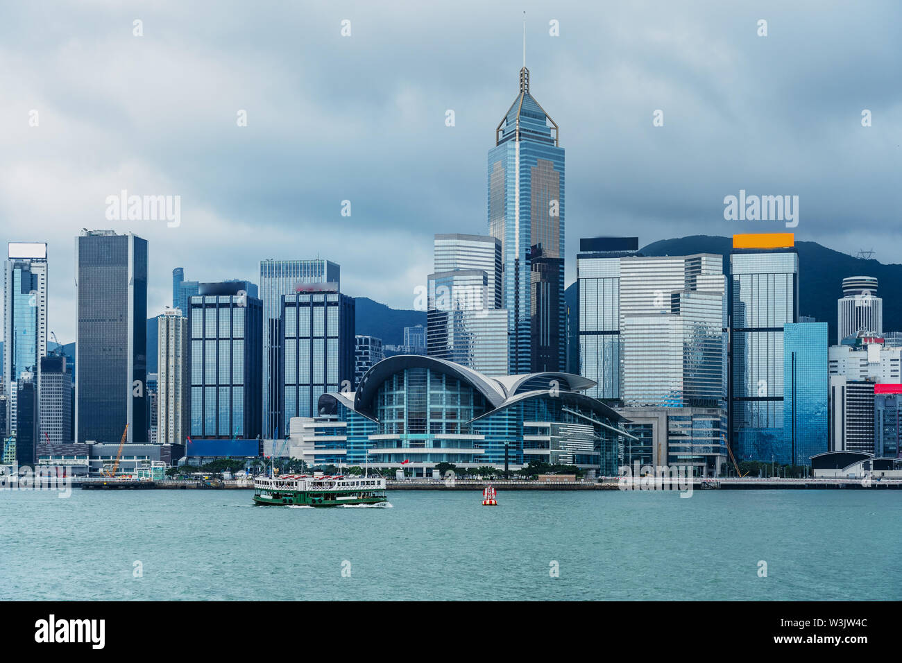 Hong Kong skyline, View From Victoria Harbour Stock Photo - Alamy