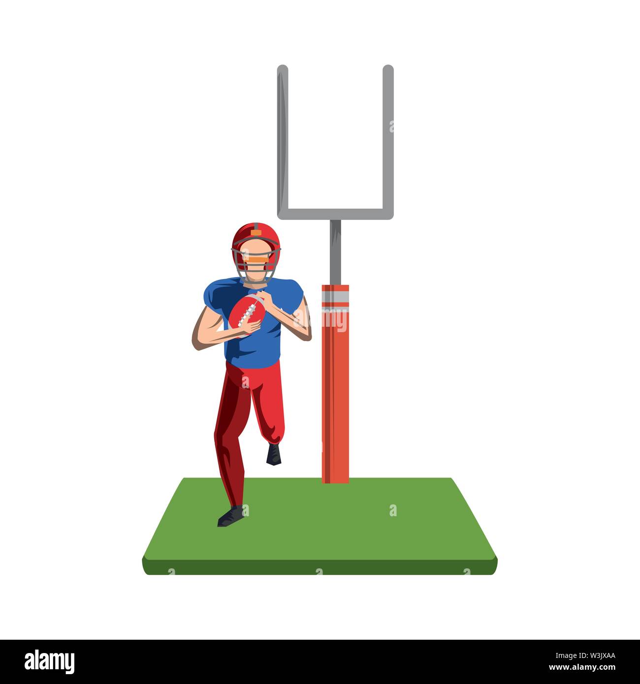 Cartoon football goal post hi-res stock photography and images - Alamy