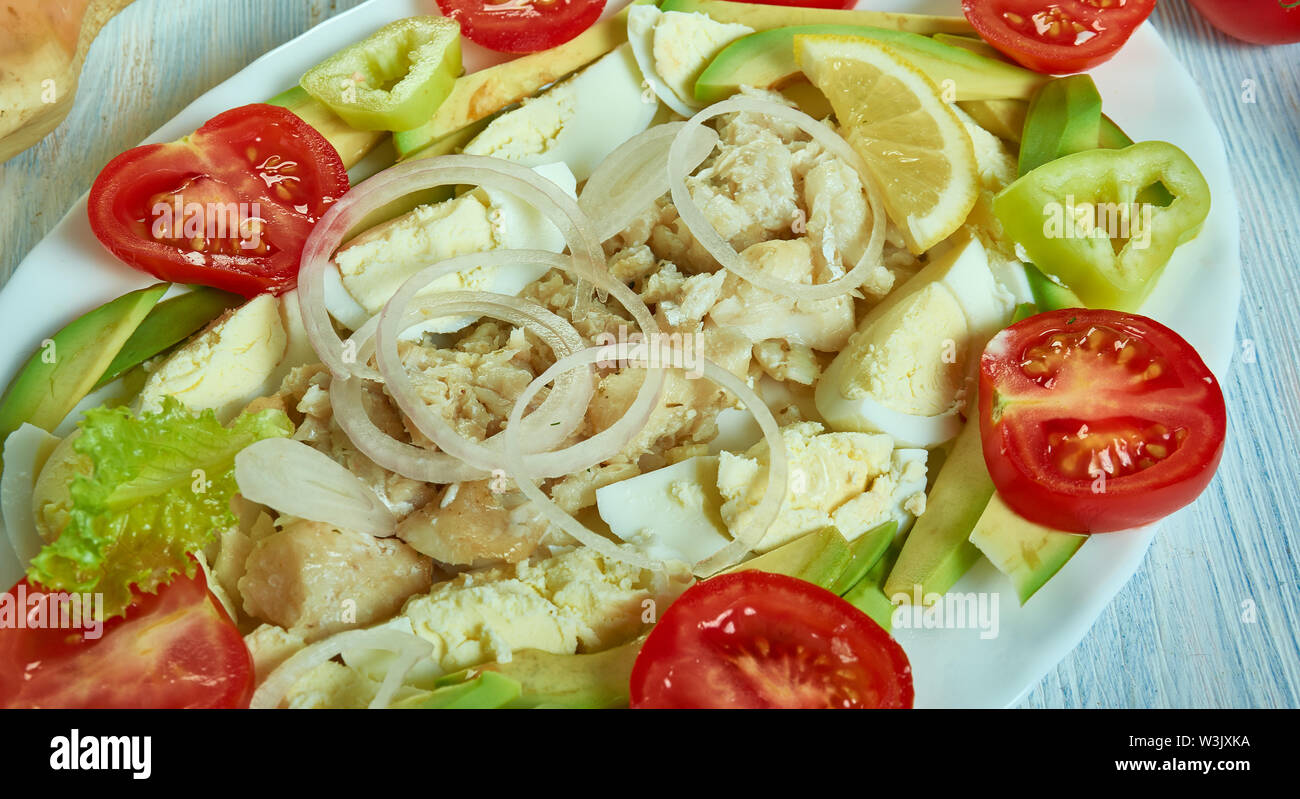 Puerto Rican Cod fish salad, Ensalada de Bacalao Stock Photo Alamy